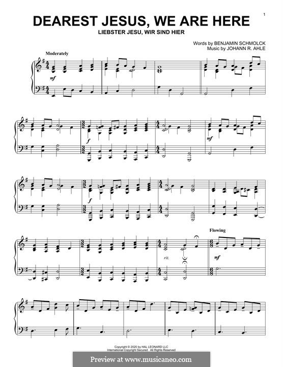 Dearest Jesus, We Are Here: Dearest Jesus, We Are Here by Johann Rudolf Ahle