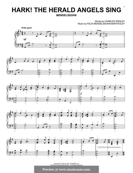 Piano version: For a single performer by Felix Mendelssohn-Bartholdy