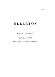 String Quintet in F Minor, Op.100: String Quintet in F Minor by John Lodge Ellerton