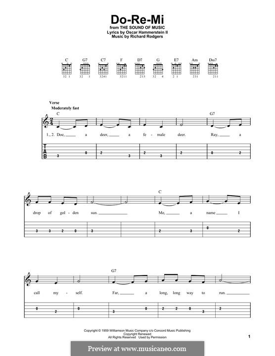 Do-Re-Mi (from The Sound of Music): For guitar by Richard Rodgers