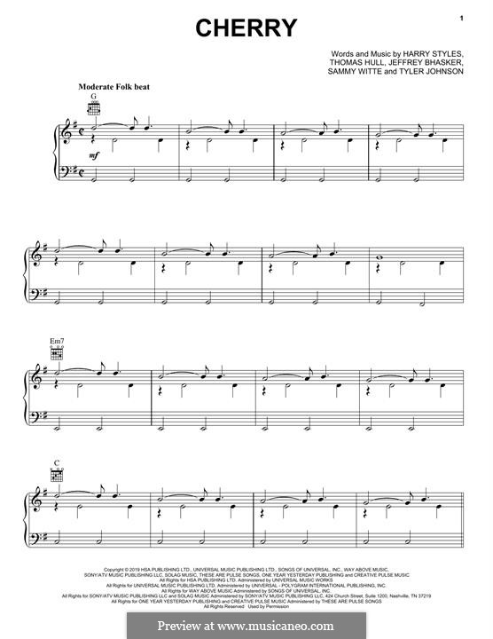Cherry (Harry Styles): Cherry (Harry Styles) by Jeff Bhasker, Tom Hull, Tyler Sam Johnson