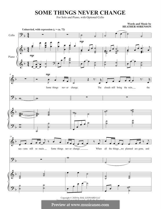 Some Things Never Change by H. Sorenson sheet music on MusicaNeo