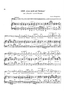 Lascia Ch'io Pianga: For cello and piano by Georg Friedrich Händel