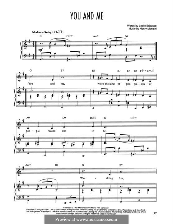 You And Me (from Victor/Victoria): You And Me (from Victor/Victoria) by Henry Mancini