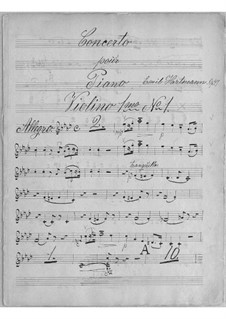 Concerto for Piano and Orchestra in F Minor, Op.47: Parts by Emil Hartmann