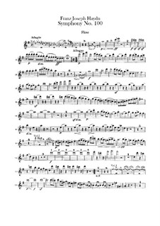Symphony No.100 in G Major 'Militaire', Hob.I/100: Flute part by Joseph Haydn