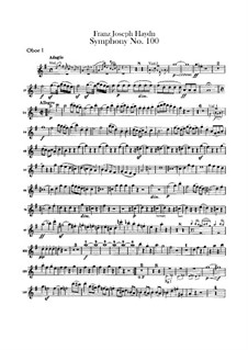 Symphony No.100 in G Major 'Militaire', Hob.I/100: Oboes I-II parts by Joseph Haydn