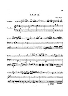 Sonata for Piano No.30 in D Major, Hob.XVI/19: Movement II. Version for cello and piano by Joseph Haydn