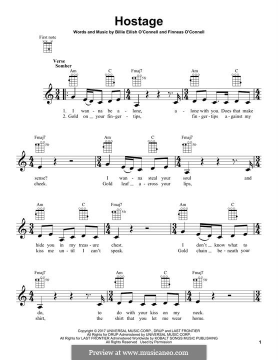 Hostage: For ukulele by Finneas O'Connell, Billie Eilish