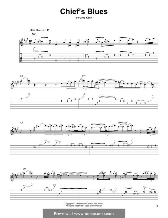Chief's Blues: For guitar by Greg Koch
