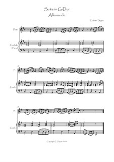 Suite in G-Dur für Flöte & Cembalo: Allemande by Eckhard Deppe