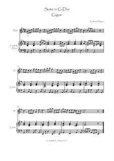 Suite in G-Dur für Flöte & Cembalo: Gigue by Eckhard Deppe