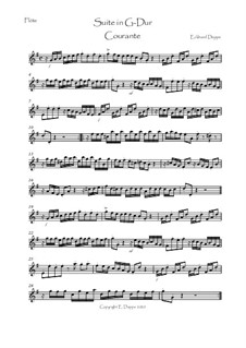 Suite in G-Dur für Flöte & Cembalo: Courante – Flötenstimme by Eckhard Deppe