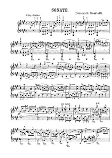 Sonata No.345 in A Major, K.113 L.345 P.160: For piano by Domenico Scarlatti