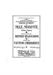 Mlle. Modiste: Piano-vocal score by Victor Herbert