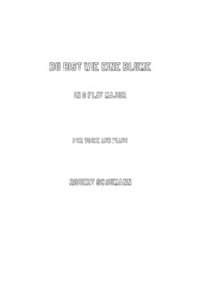 No.24 Du bist wie eine Blume (You are Like a Flower): G flat Major by Robert Schumann