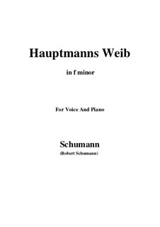 No.19 Hauptmann's Weib (La femme du chef): F minor by Robert Schumann