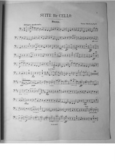 Suite for Cello and Orchestra, Op.3: Double bass part by Victor Herbert