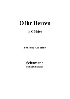 No.3 O, ihr Herren (O you Lords): G Major by Robert Schumann