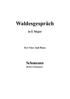 No.3 Waldesgespräch (In the Forest): E Major by Robert Schumann