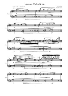 Aperçue D'orlon: No.16a for piano, MVWV 1361 by Maurice Verheul