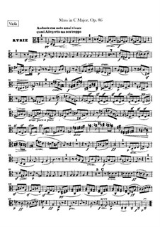 Mass in C Major, Op.86: Viola part by Ludwig van Beethoven