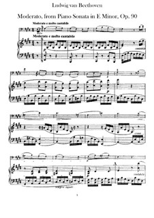 Sonata for Piano No.27, Op.90: Movement II, for cello and piano by Ludwig van Beethoven