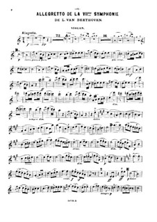 Movement II: Version for piano trio – violin part by Ludwig van Beethoven