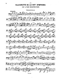 Movement II: Version for piano trio – cello part by Ludwig van Beethoven