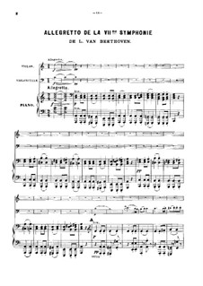 Movement II: Version for piano trio by Ludwig van Beethoven
