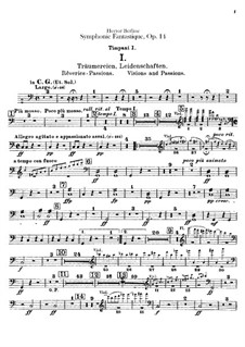 Symphonie fantastique (Fantastic Symphony), H.48 Op.14: Timpani parts by Hector Berlioz