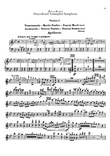 Grand Funeral and Triumphal Symphony, H.80 Op.15: Violins parts by Hector Berlioz