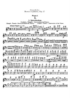 Roméo et Juliette (Romeo and Juliet), H.79 Op.17: Flutes parts by Hector Berlioz