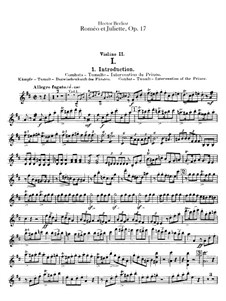 Roméo et Juliette (Romeo and Juliet), H.79 Op.17: Violins II part by Hector Berlioz