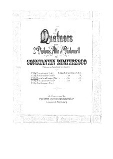 String Quartet No.3 in B Flat Major, Op.33: String Quartet No.3 in B Flat Major by Constantin Dimitrescu