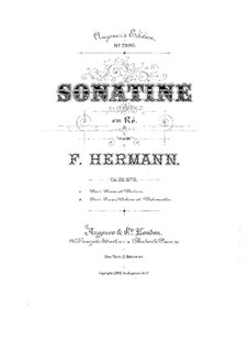 Sonatina for Violin (or Cello) and Piano in D Minor, Op.28 No.2: Sonatina for Violin (or Cello) and Piano in D Minor by Friedrich Hermann