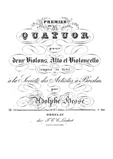 String Quartet No.1 in D Minor, Op.23: String Quartet No.1 in D Minor by Adolf Friedrich Hesse