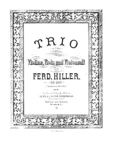 String Trio in C Major, Op.207: Parts by Ferdinand von Hiller