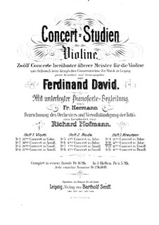 Violin  Concerto No.14: For violin and piano by Rodolphe Kreutzer