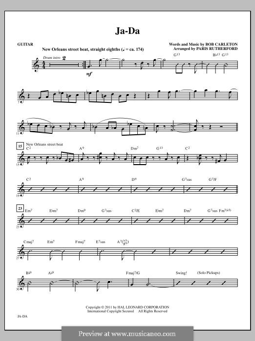 Ja-Da: Guitar part by Bob Carleton