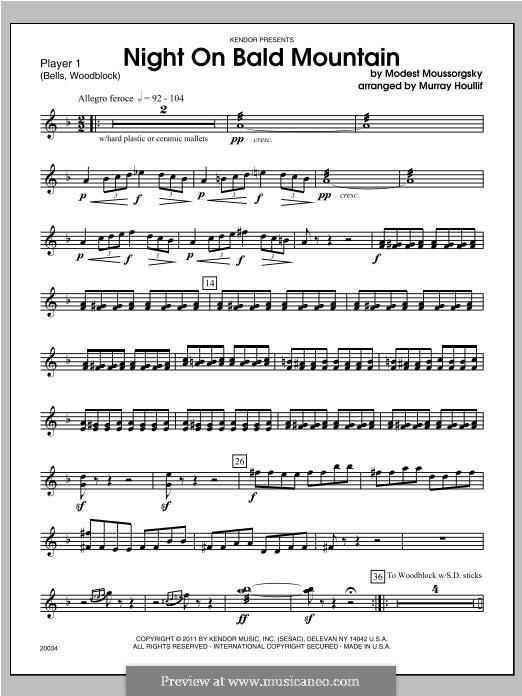 Night on Bald Mountain: For percussion – Percussion 1 by Modest Mussorgsky