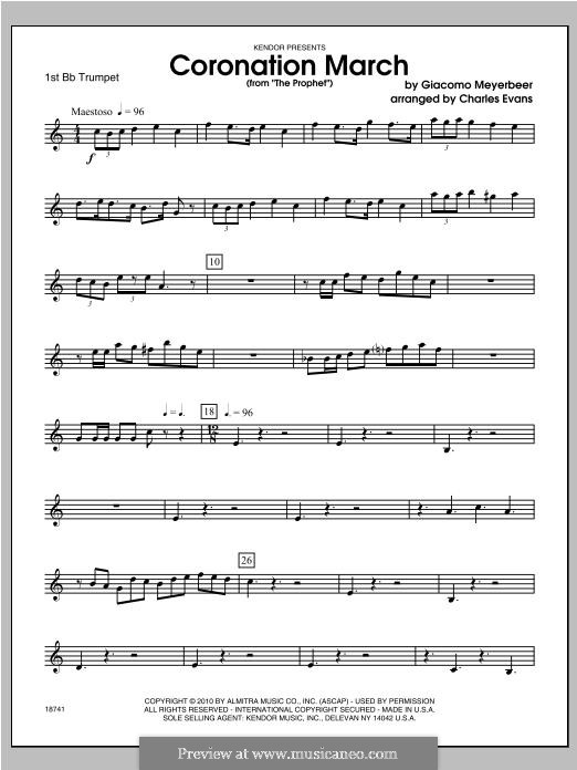Le prophète (The Prophet): Coronation March, for winds – Trumpet 1 part by Giacomo Meyerbeer
