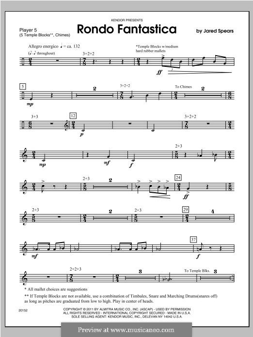 Rondo Fantastica: Percussion 5 by Jared Spears