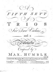 Six Trio Sonatas for Strings: Violin II part by Maximilian Humble