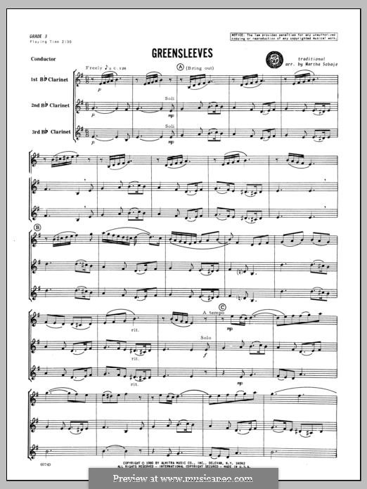 Woodwind Ensemble version by Sobaje: Full score by folklore