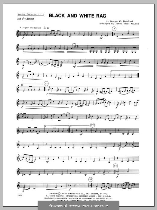 Black and White Rag - George Botsford Sheet music for Piano (Solo)