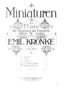 Miniatures for Flute and Piano, Op.92: No.4 Momento giocoso by Emil Kronke