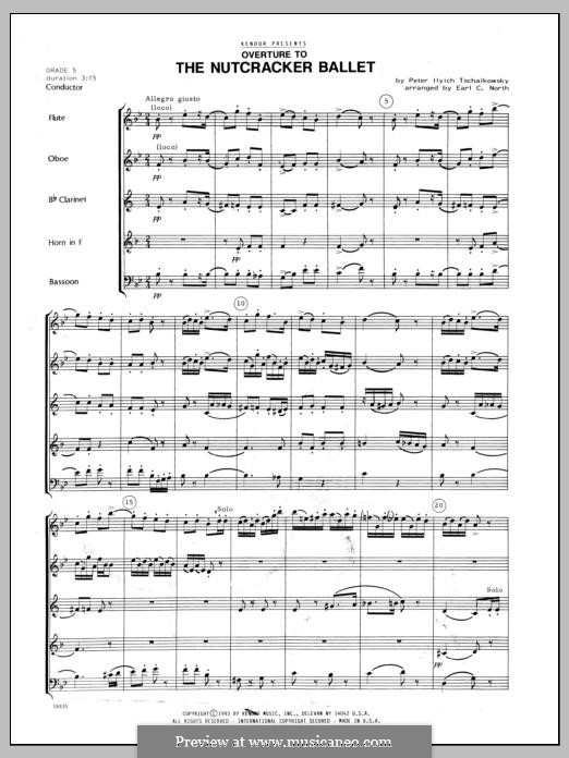 Fragments: Overture, for winds – full score by Pyotr Tchaikovsky