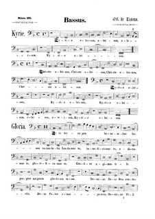 Mass 'Qual donna attende a gloriosa fama': Bass part by Orlande de Lassus