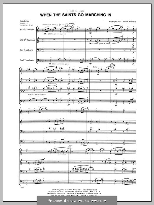 When The Saints Go Marching In (Chamber Arrangements) By Folklore On - View #2